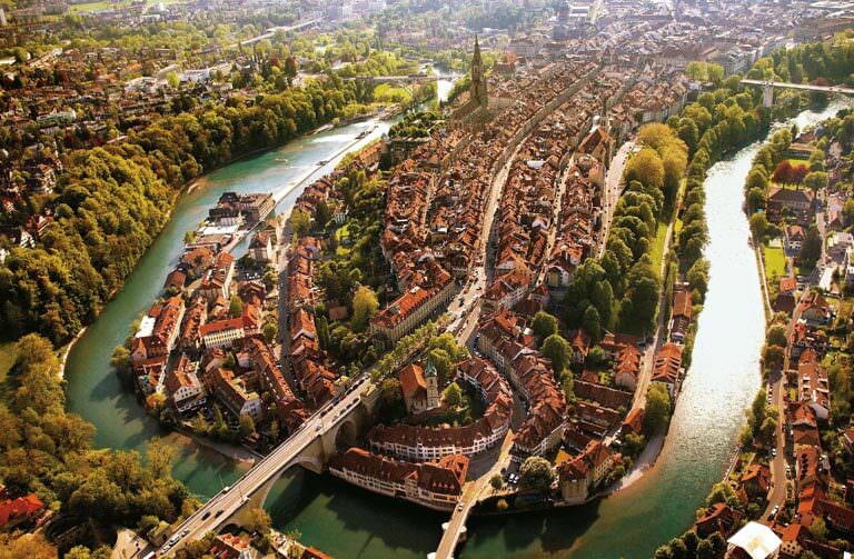 Bern şehri panoramik